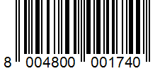Barcode 8004800001740