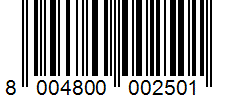 Barcode 8004800002501