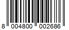 Barcode 8004800002686