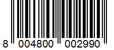 Barcode 8004800002990
