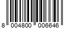 Barcode 8004800006646