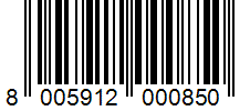 Barcode 8005912000850