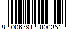 Barcode 8006791000351
