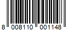 Barcode 8008110001148