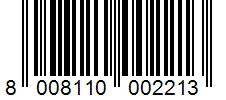 Barcode 8008110002213