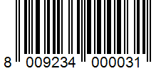 Barcode 8009234000031