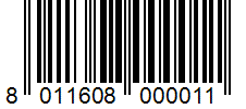 Barcode 8011608000011