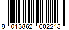 Barcode 8013862002213
