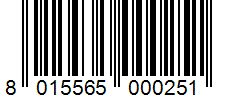 Barcode 8015565000251