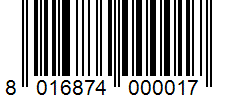 Barcode 8016874000017