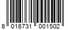 Barcode 8018731001502