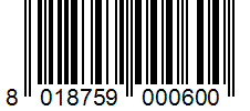 Barcode 8018759000600