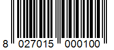 Barcode 8027015000100