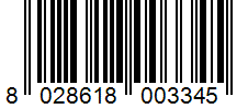 Barcode 8028618003345