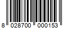 Barcode 8028700000153