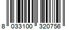 Barcode 8033100320756