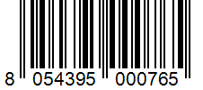 Barcode 8054395000765