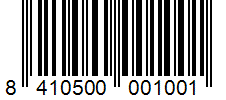 Barcode 8410500001001