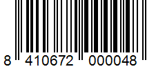 Barcode 8410672000048