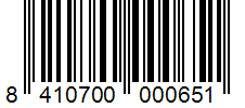 Barcode 8410700000651