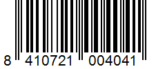 Barcode 8410721004041