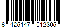 Barcode 8425147012365
