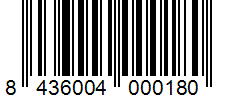 Barcode 8436004000180