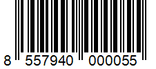 Barcode 8557940000055