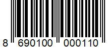 Barcode 8690100000110