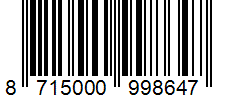 Barcode 8715000998647