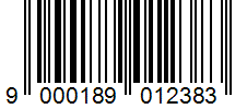 Barcode 9000189012383