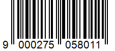 Barcode 9000275058011
