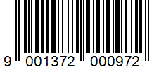 Barcode 9001372000972
