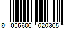 Barcode 9005600020305
