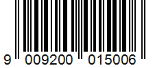 Barcode 9009200015006