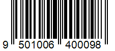 Barcode 9501006400098