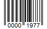 Barcode 00001977