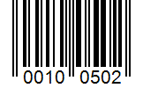 Barcode 00100502