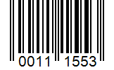 Barcode 00111553