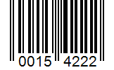 Barcode 00154222