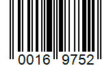 Barcode 00169752
