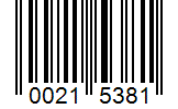 Barcode 00215381