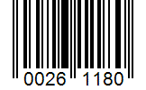 Barcode 00261180