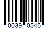 Barcode 00390545