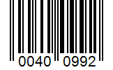 Barcode 00400992