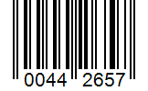 Barcode 00442657