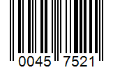 Barcode 00457521