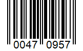 Barcode 00470957