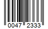 Barcode 00472333