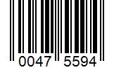 Barcode 00475594